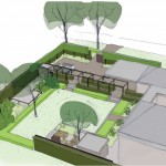 ontwerp landelijke tuin bij villa