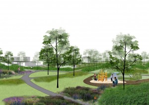 ontwerp park renders groenprojecten riethoven