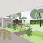 ontwerp landelijke tuin bij villa